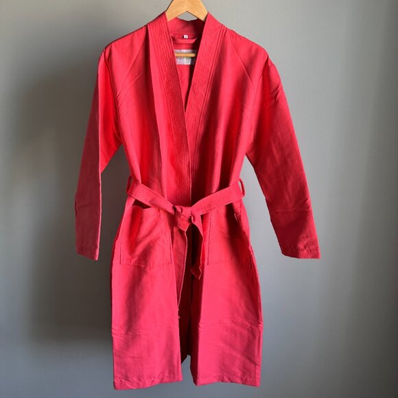 NEW Red Unisex Wrap Robe Soft Microfiber - Picture 7 of 15